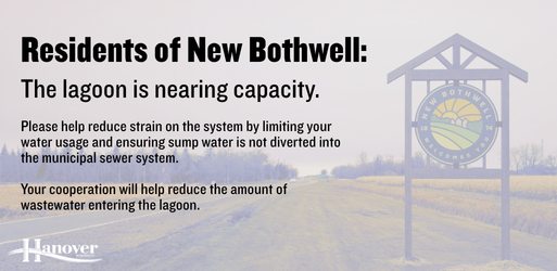 Image of Residents of New Bothwell: The lagoon is nearing capacity. 