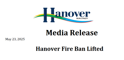 Image of HANOVER FIRE BAN LIFTED