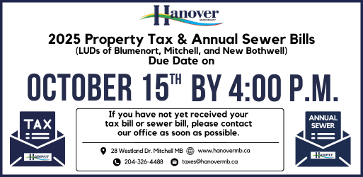 Image of Property Tax & Annual Sewer Bill Due Date - October 15, 2025 by 4:00 p.m.