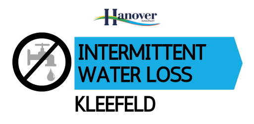 Image of Intermittent Water Loss - Bergen Bay, Kleefeld on Monday June 16, 2025