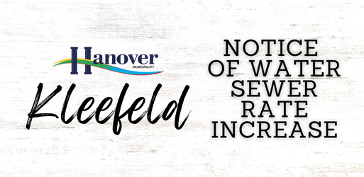 Image of Kleefeld Water/Sewer Rate Increase - July 1, 2025