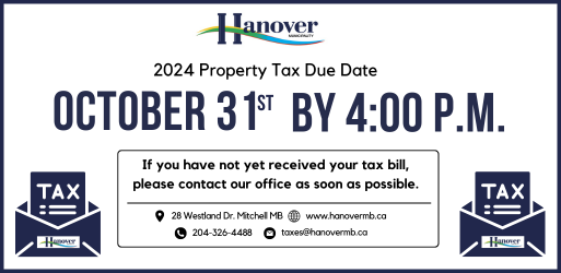 Image of Tax Due Date - October 31, 2024 by 4:00 p.m.